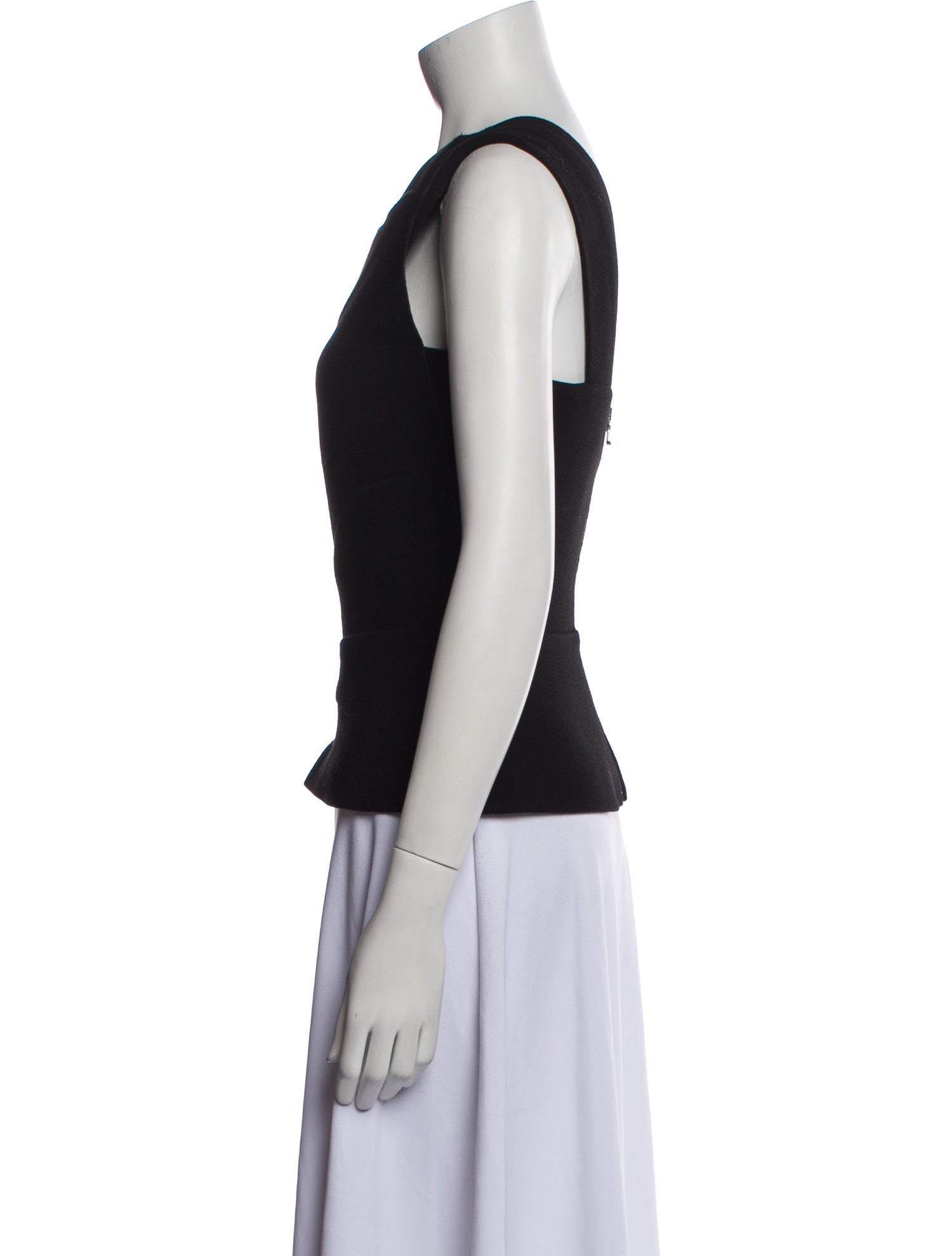Roland Mouret Wool One-Shoulder Top
