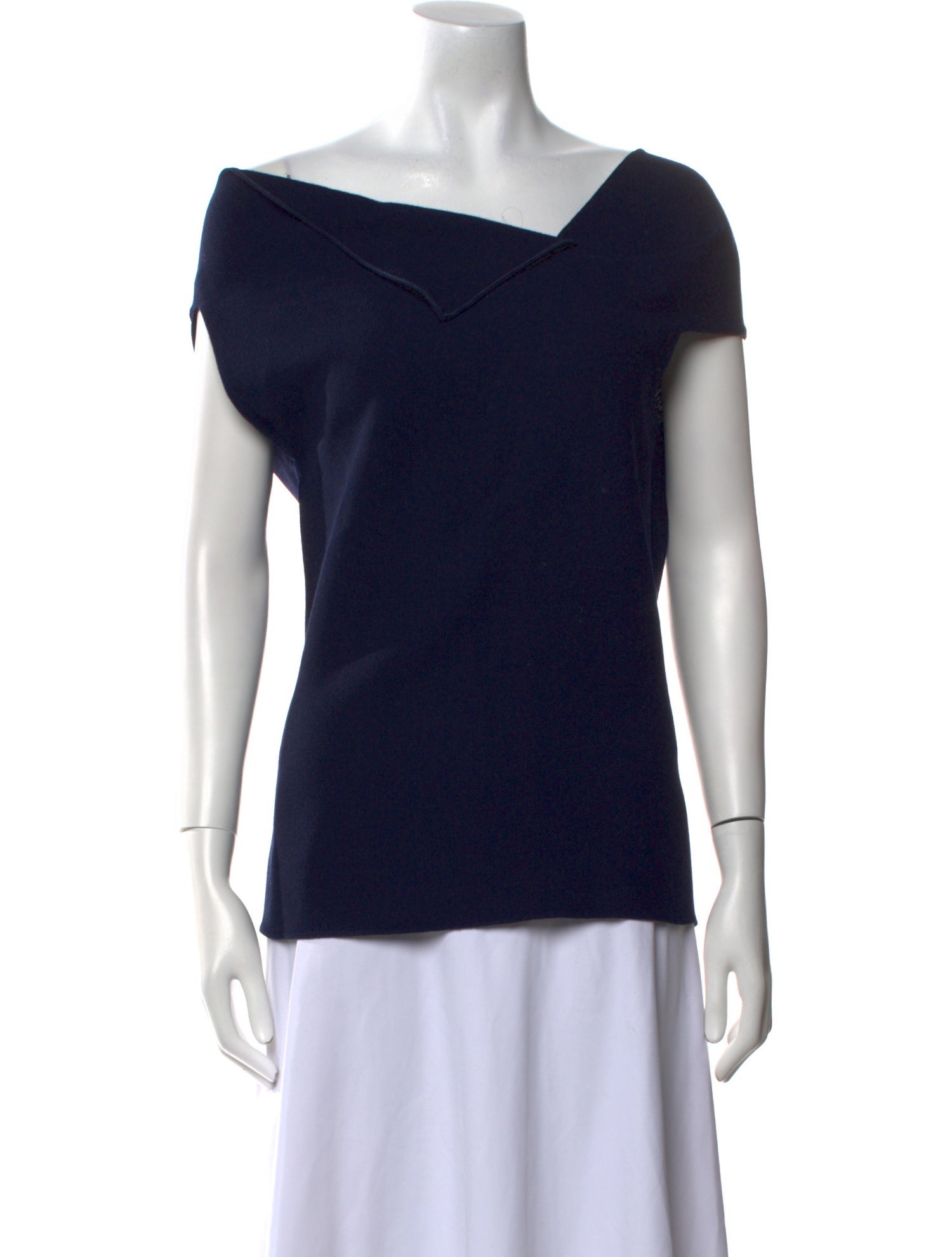 Roland Mouret Wool One-Shoulder Top