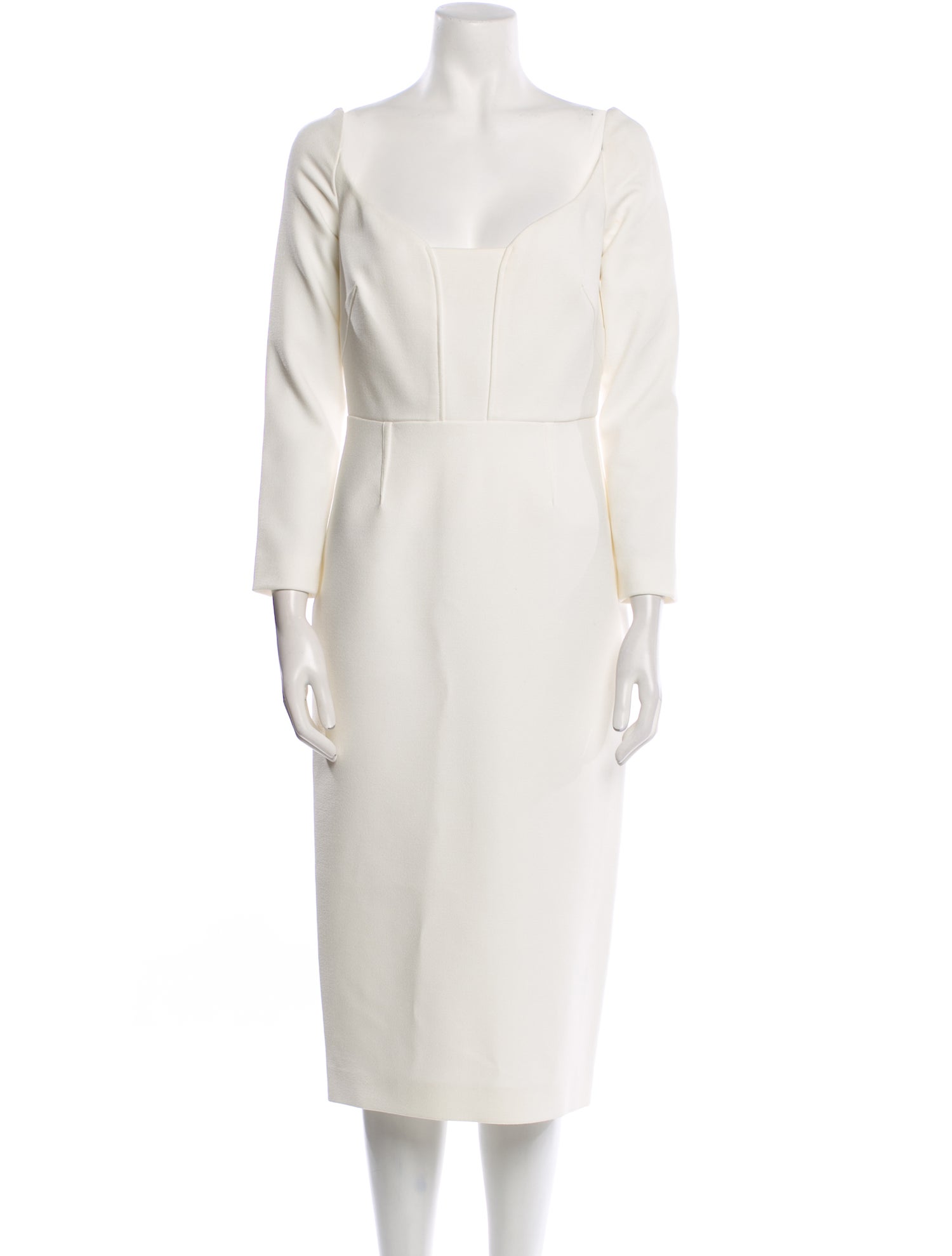 Roland Mouret Square Neckline Midi Length Dress