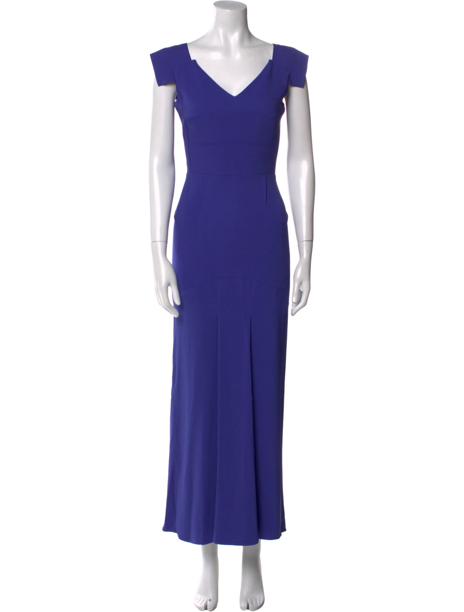 Roland Mouret V-Neck Long Dress