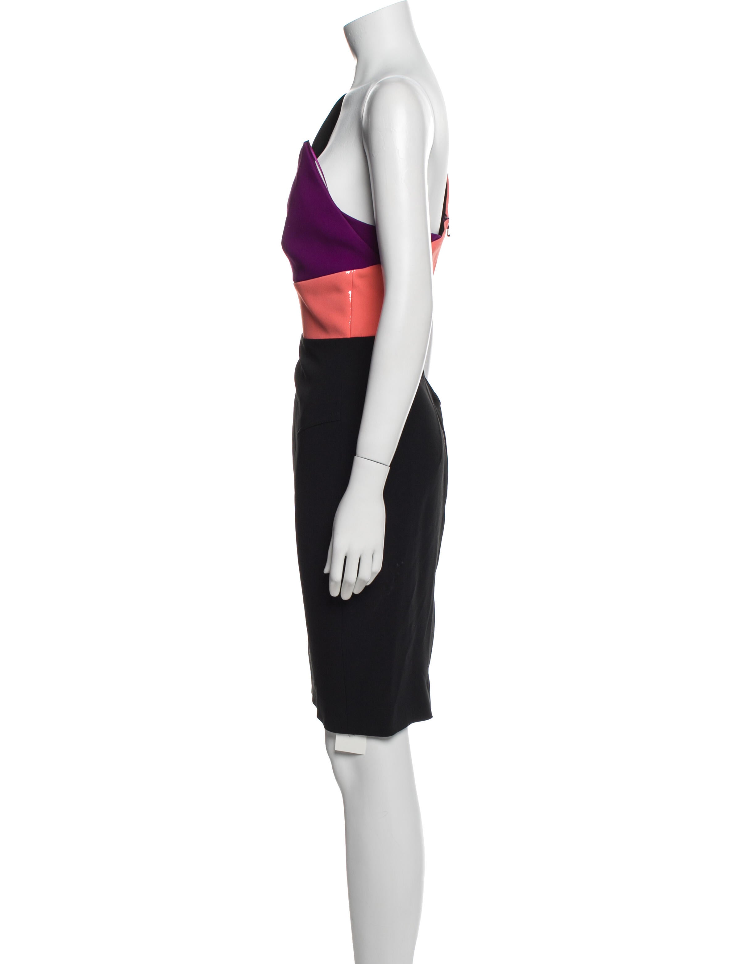 Roland Mouret Colorblock Pattern Knee-Length Dress