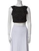 Roland Mouret Polka Dot Print Scoop Neck Crop Top