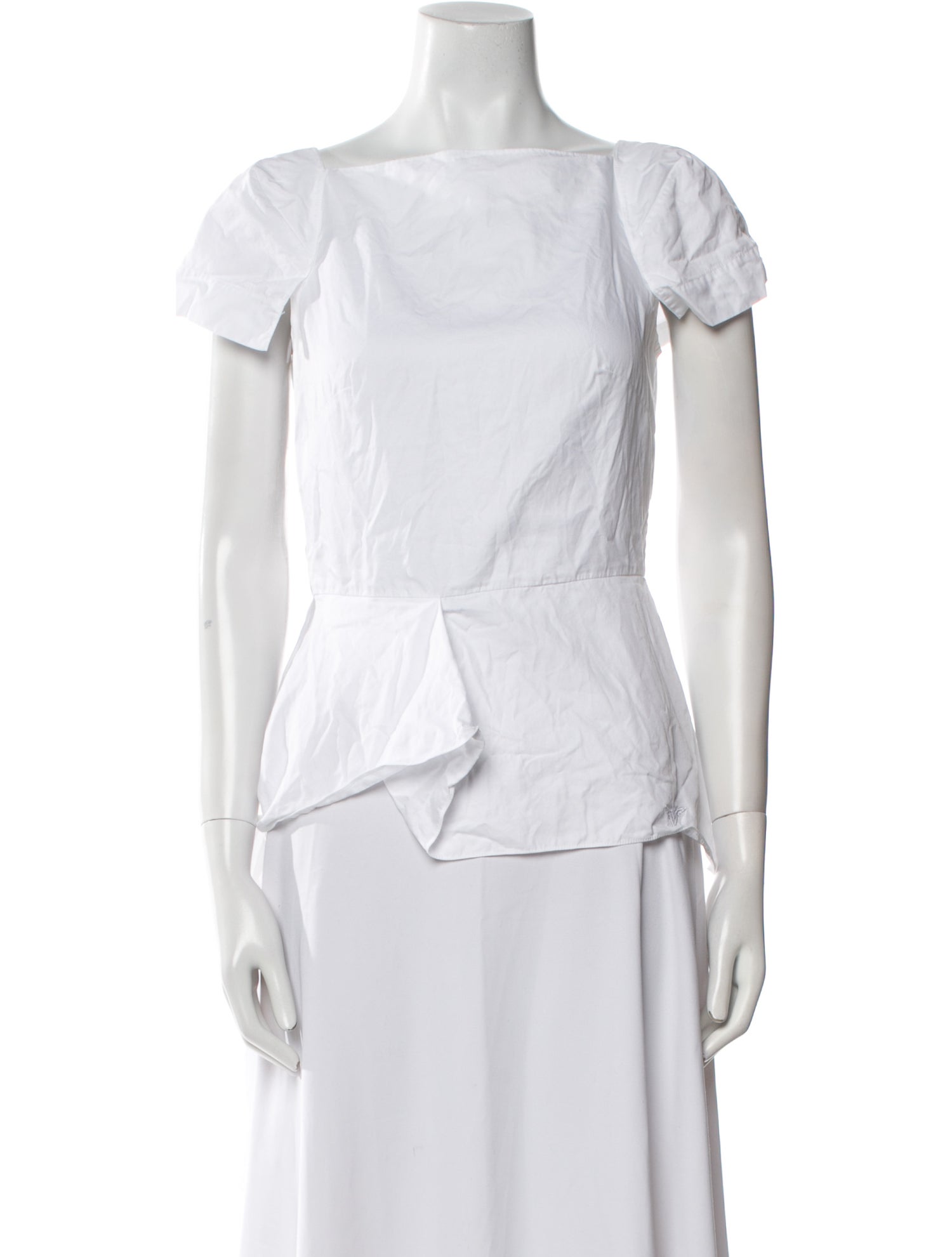 Roland Mouret Square Neckline Short Sleeve Blouse