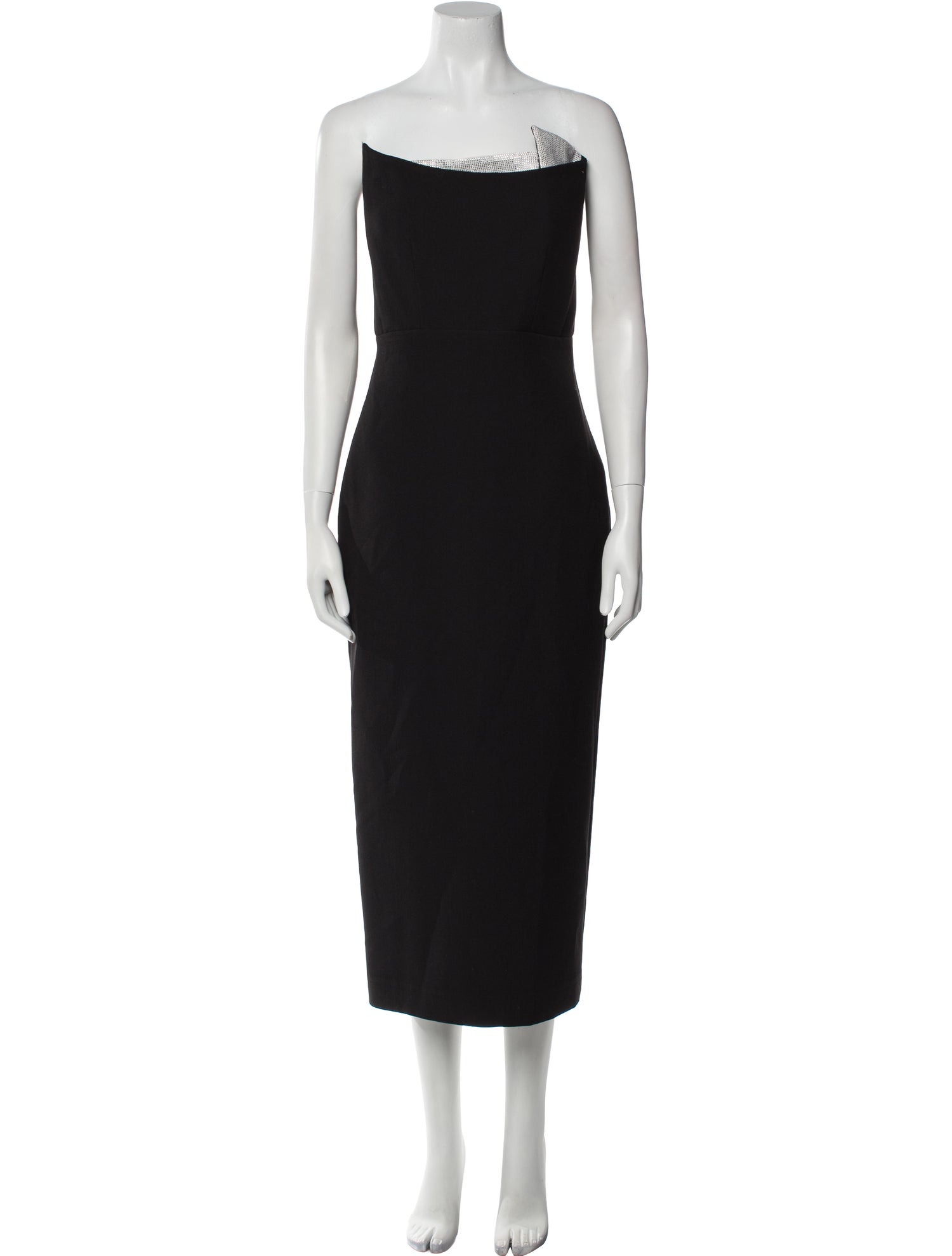 Roland Mouret Strapless Midi Length Dress