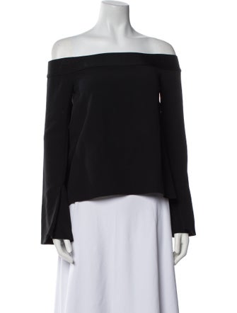 Roland Mouret Off-The-Shoulder Long Sleeve Top