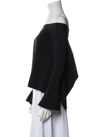 Roland Mouret Off-The-Shoulder Long Sleeve Top