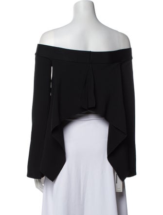Roland Mouret Off-The-Shoulder Long Sleeve Top