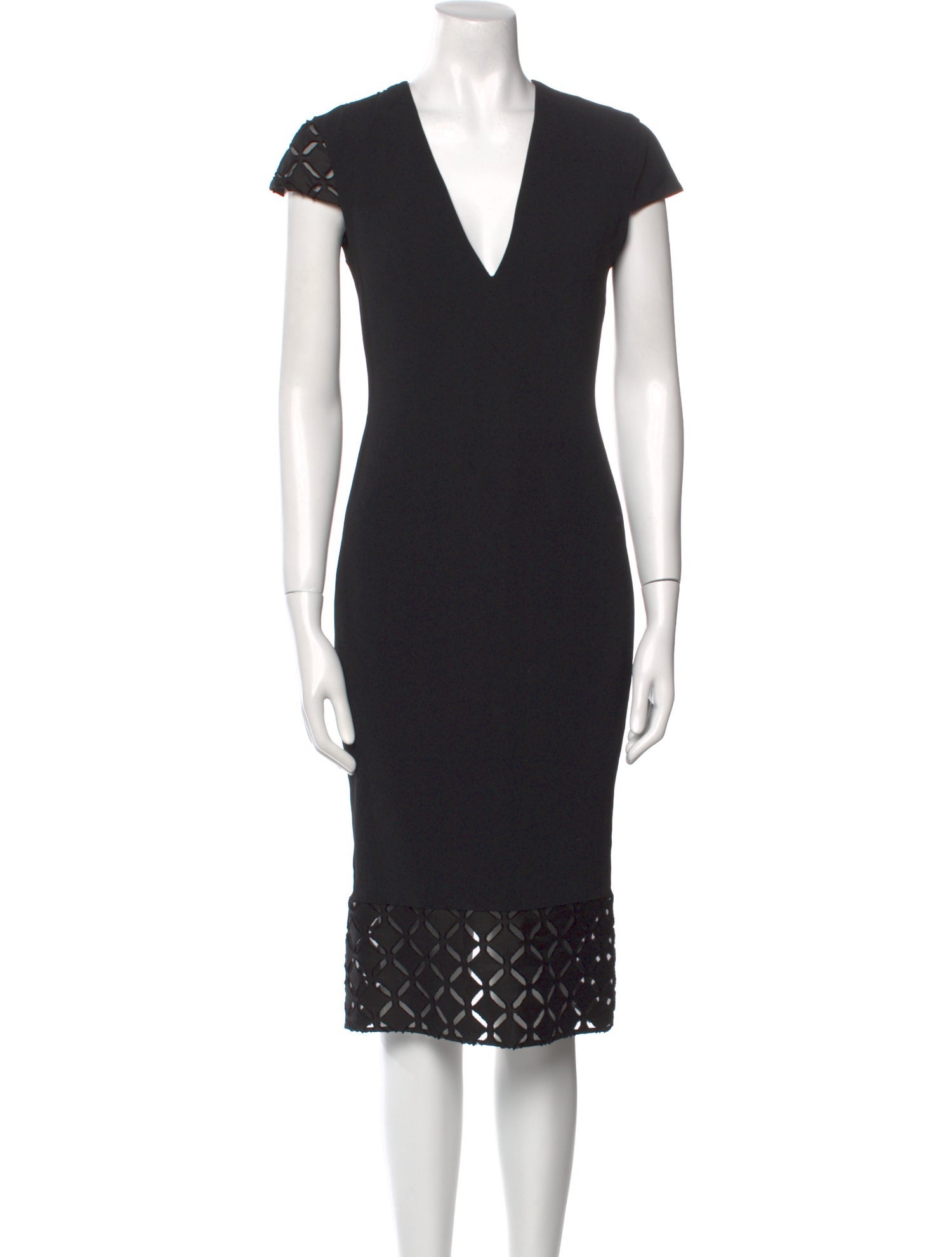 Roland Mouret V-Neck Midi Length Dress