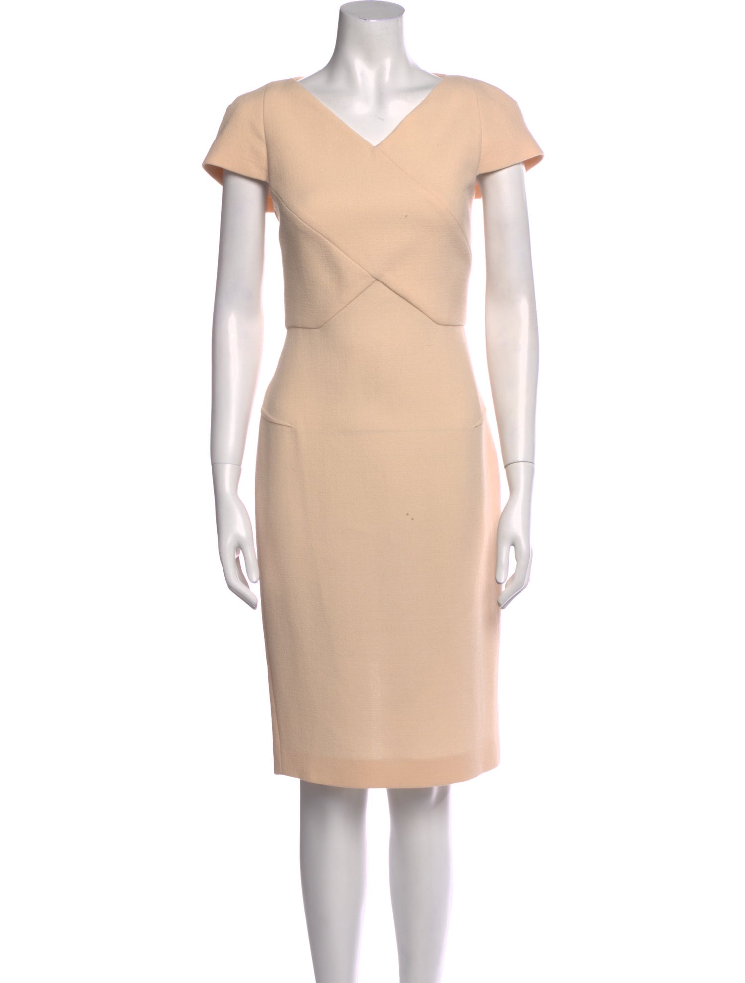 Roland Mouret V-Neck Knee-Length Dress