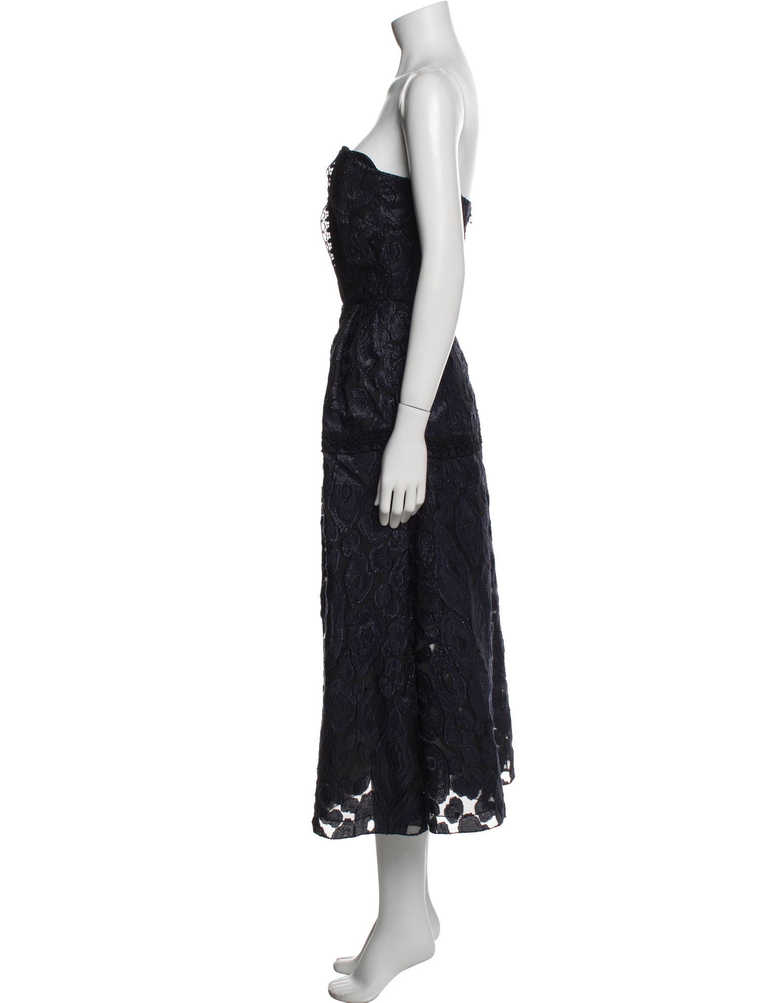 Roland Mouret Lace Pattern Midi Length Dress