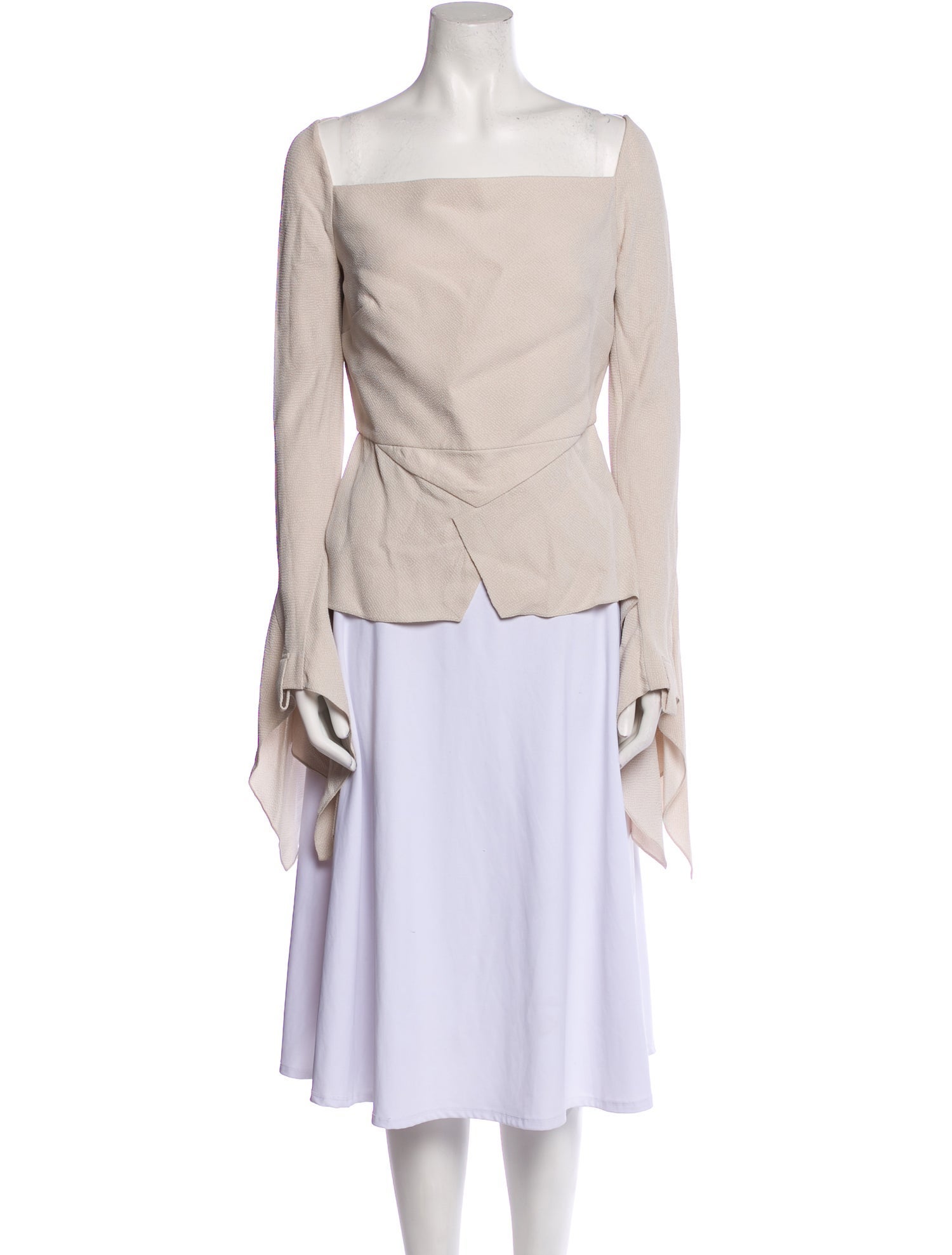 Roland Mouret Square Neckline Long Sleeve Tunic