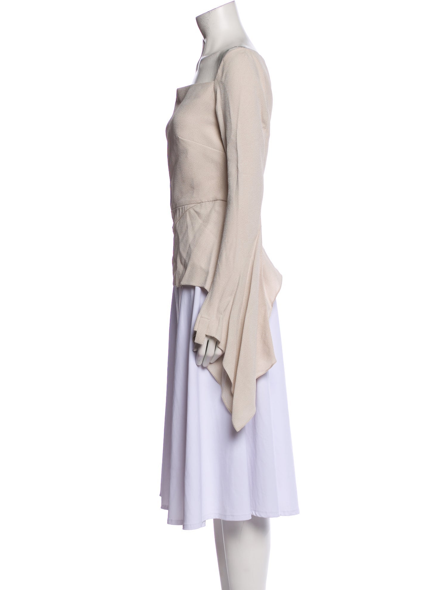 Roland Mouret Square Neckline Long Sleeve Tunic