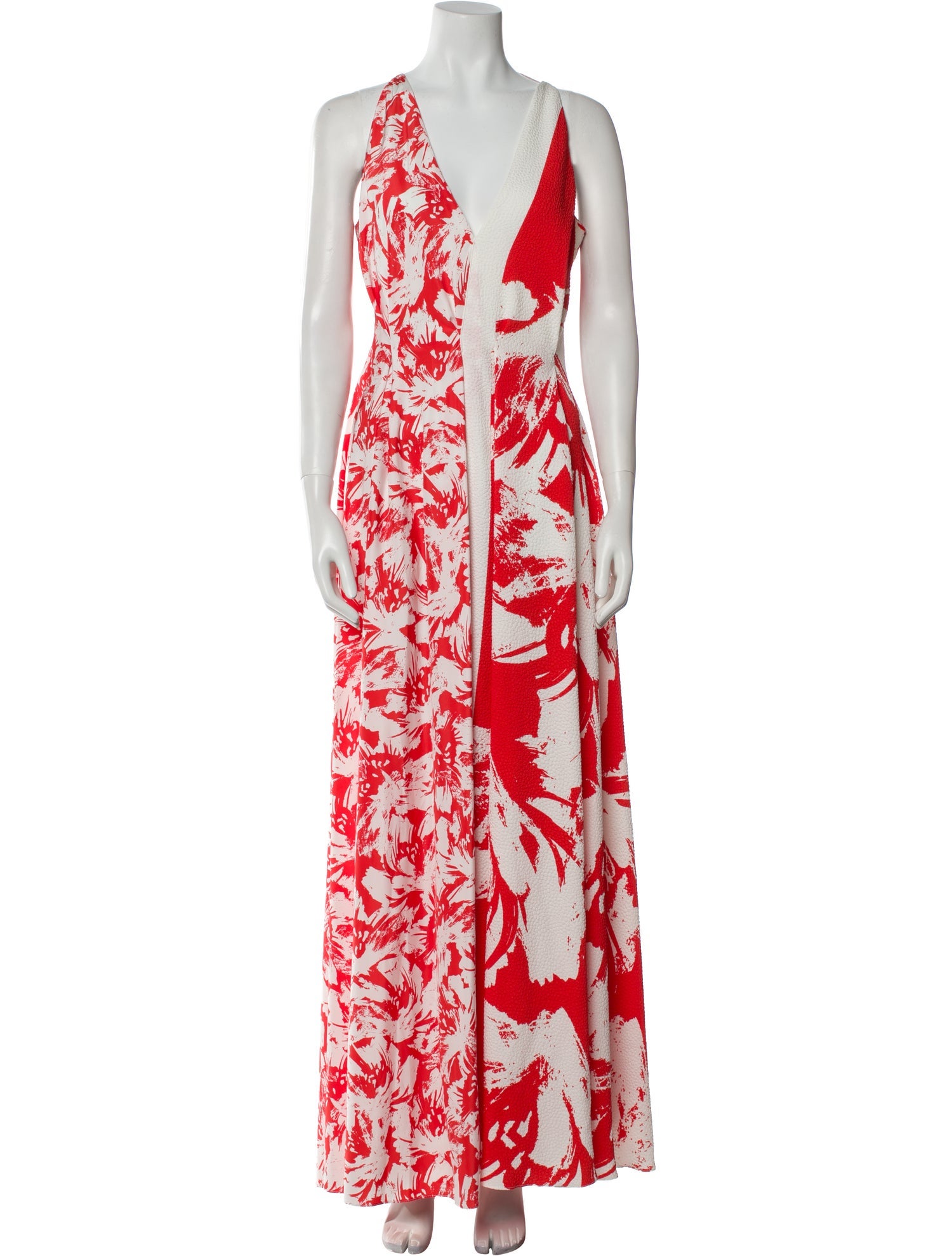 Roland Mouret Printed Long Dress