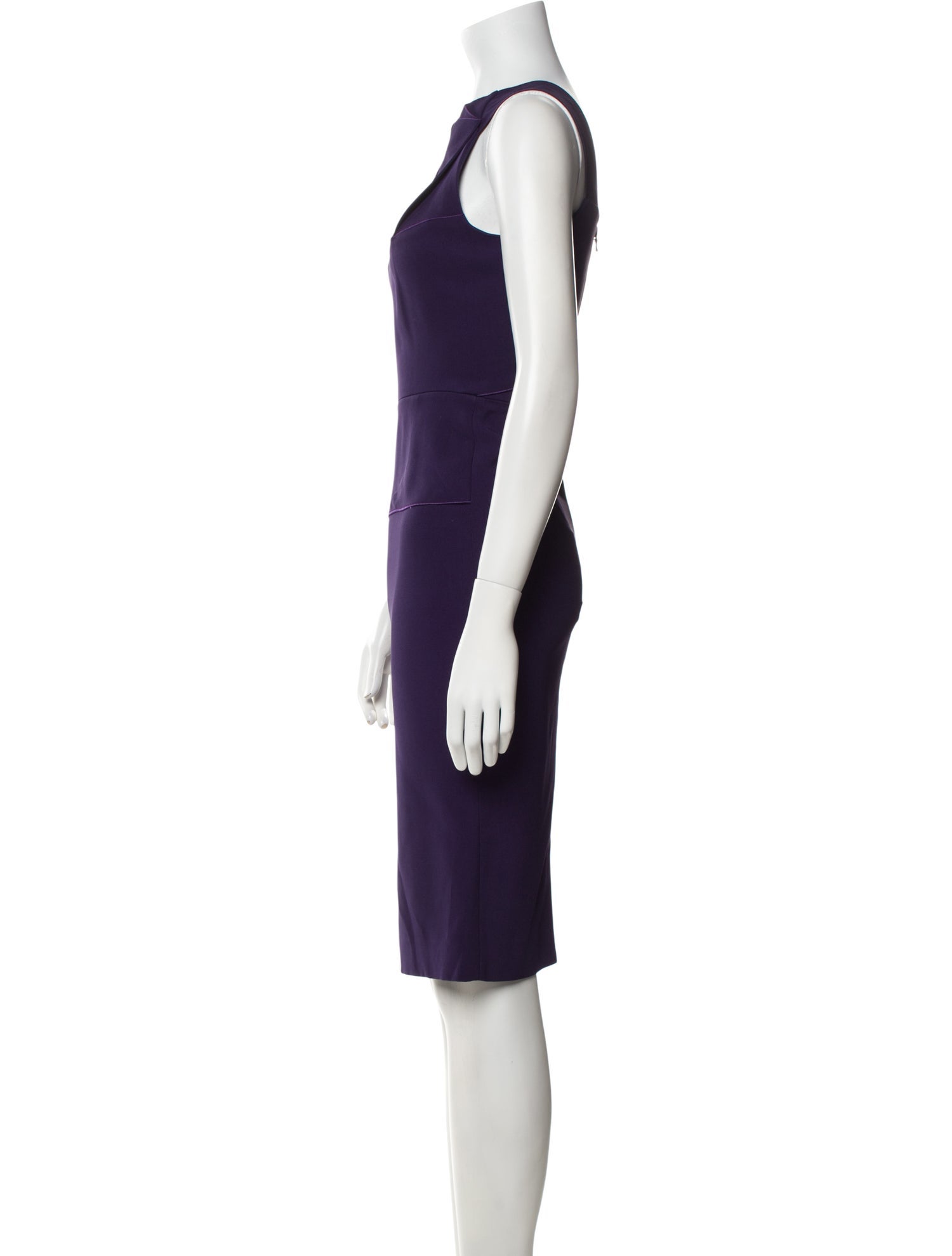 Roland Mouret V-Neck Knee-Length Dress