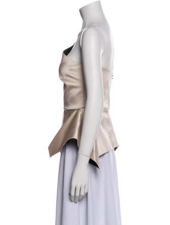 Roland Mouret One-Shoulder Sleeveless Blouse