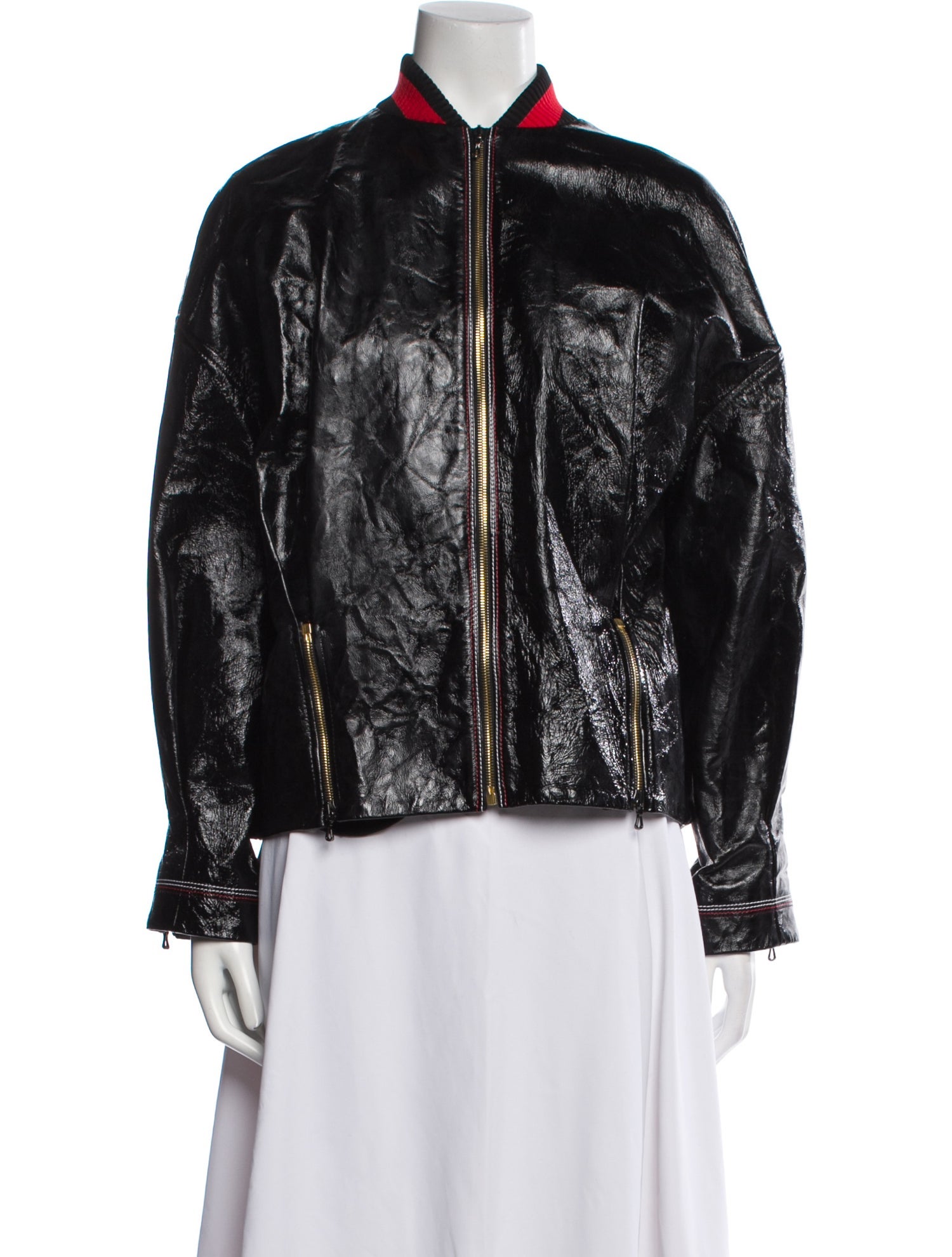 Roland Mouret Leather Bomber Jacket