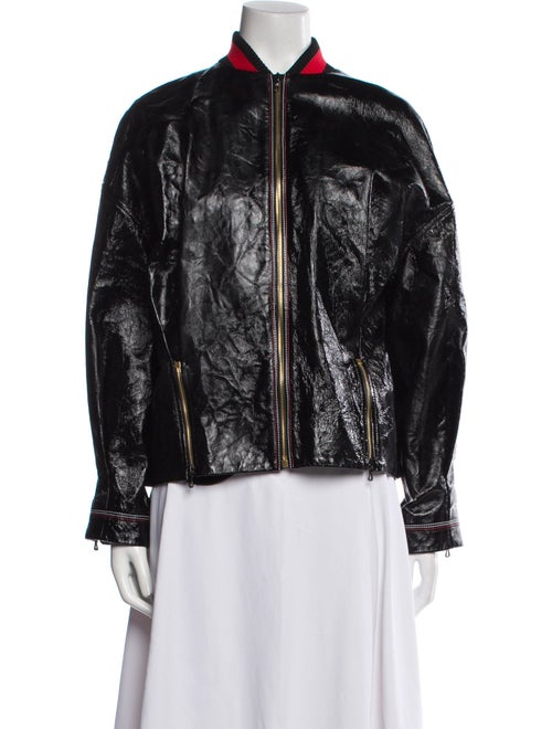 Roland Mouret Leather Bomber Jacket