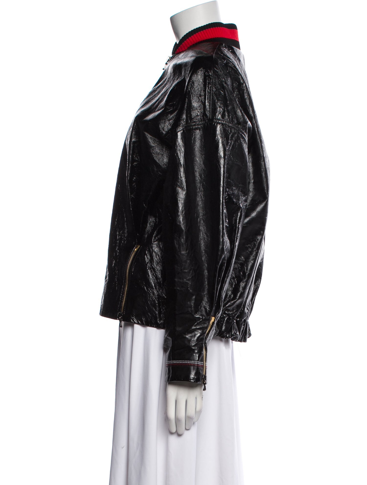 Roland Mouret Leather Bomber Jacket