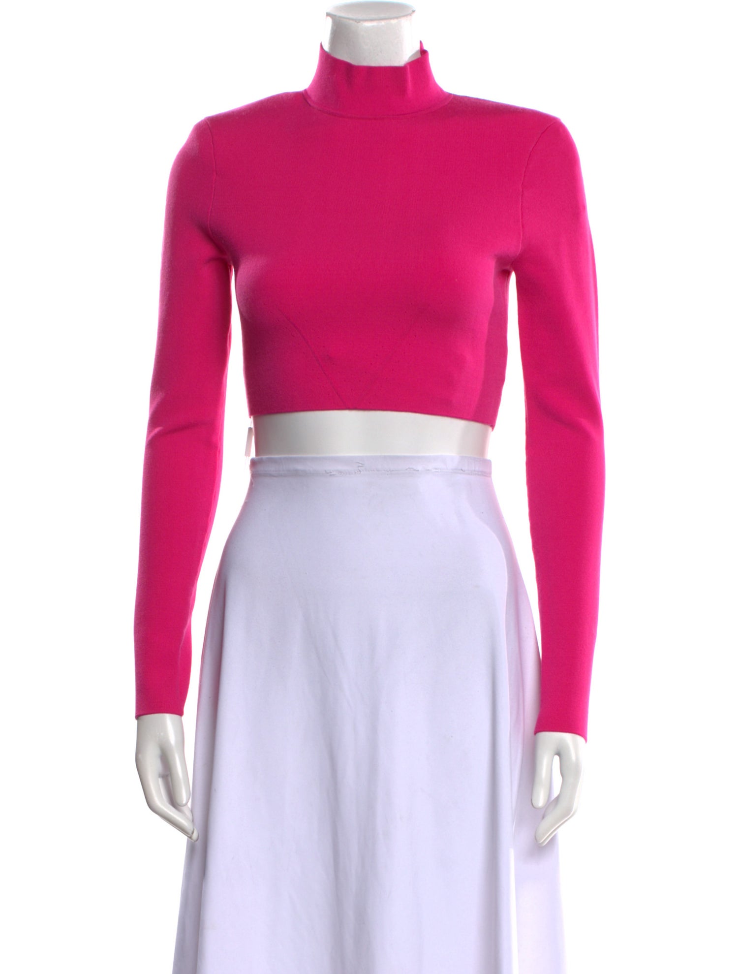 Roland Mouret Turtleneck Long Sleeve Crop Top