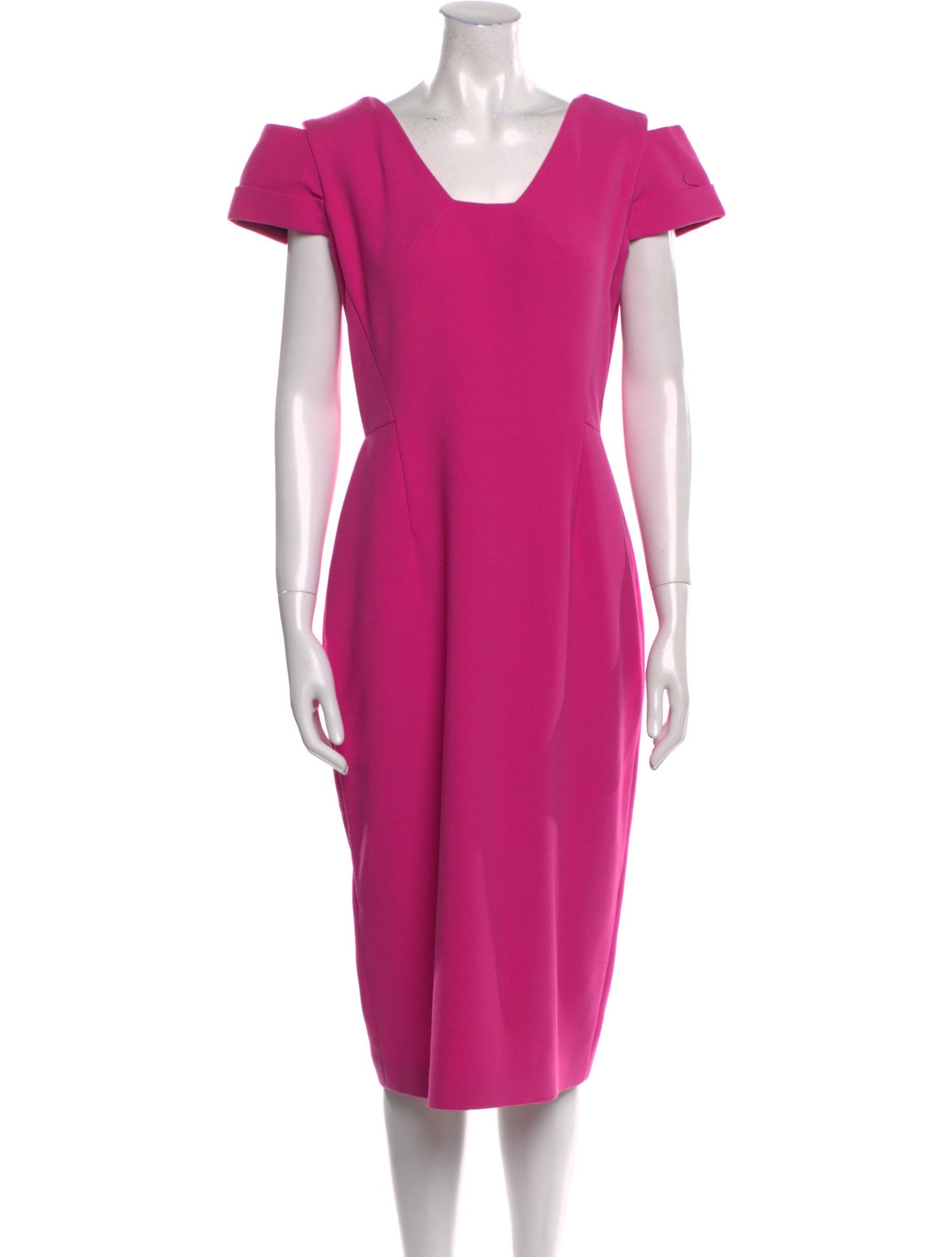 Roland Mouret Square Neckline Midi Length Dress