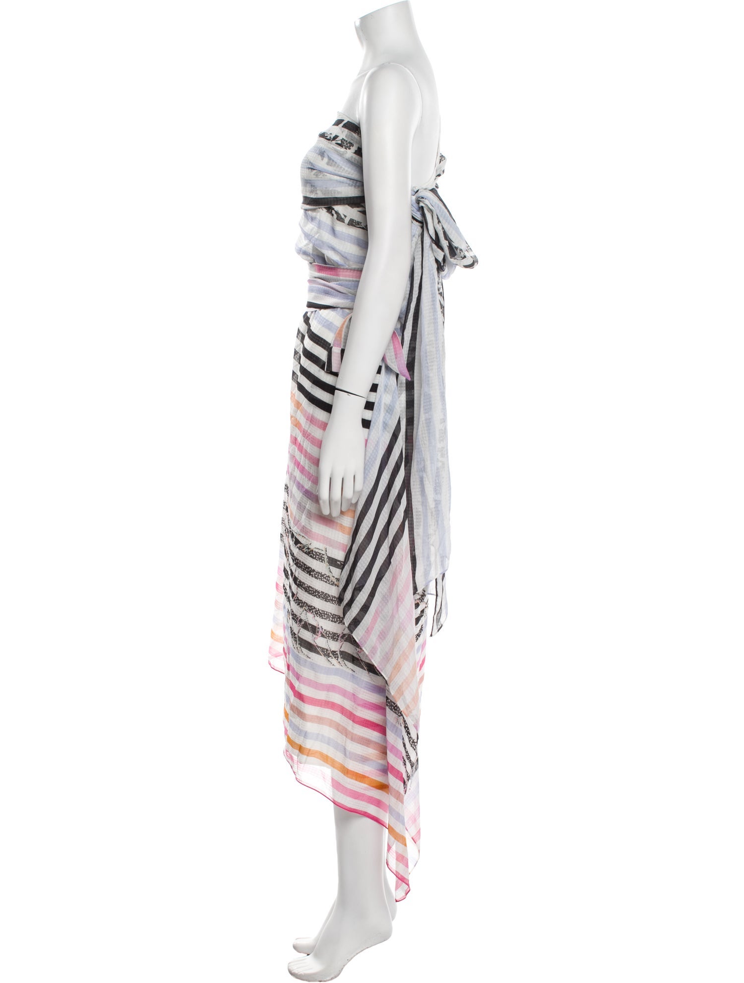 Roland Mouret Striped Midi Length Dress w/ Tags