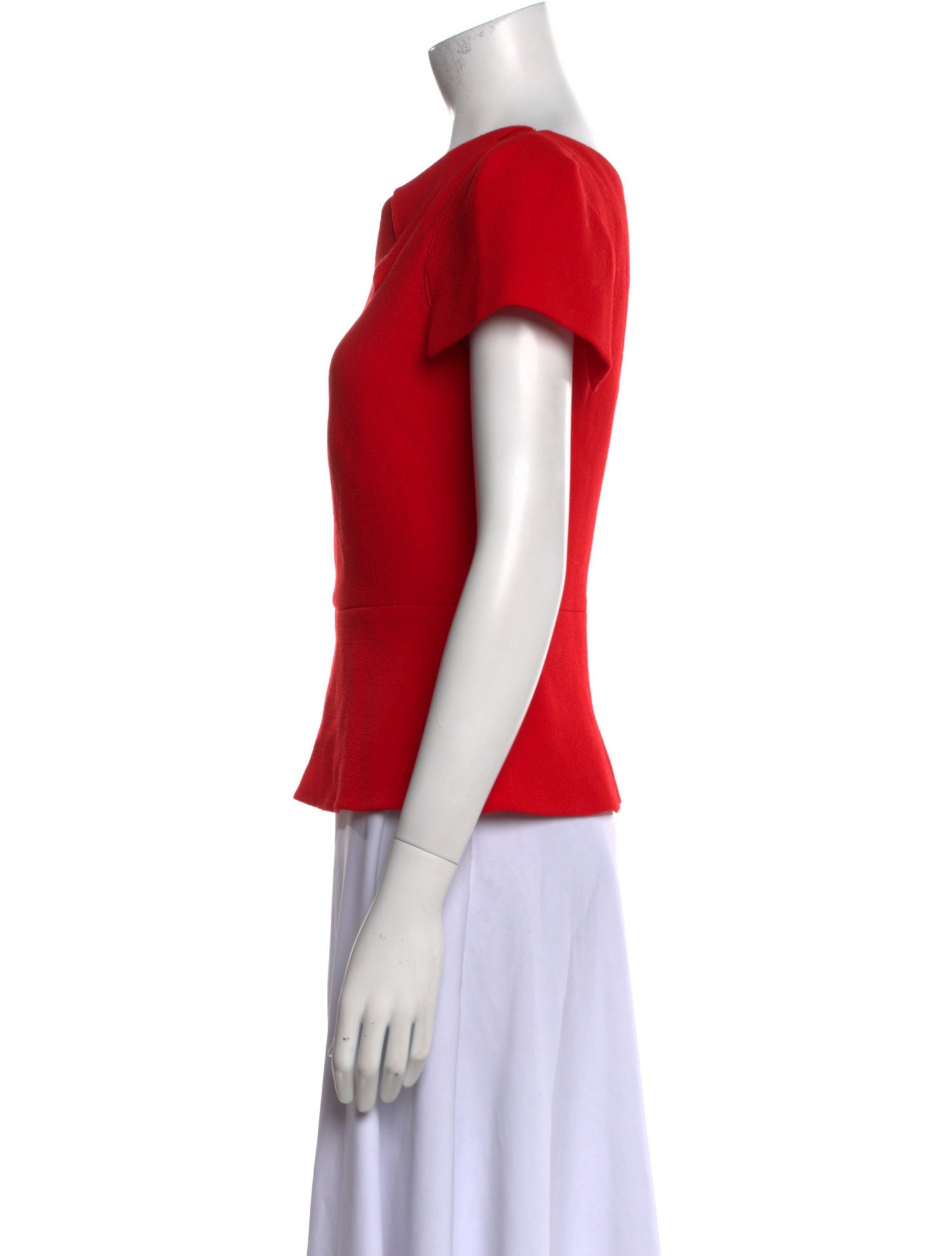 Roland Mouret Wool V-Neck Blouse