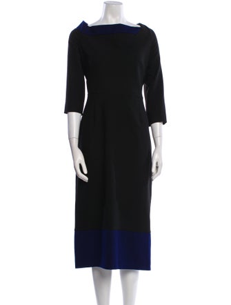 Roland Mouret Bateau Neckline Midi Length Dress