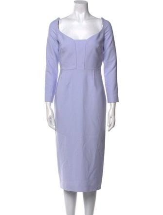 Roland Mouret Square Neckline Midi Length Dress
