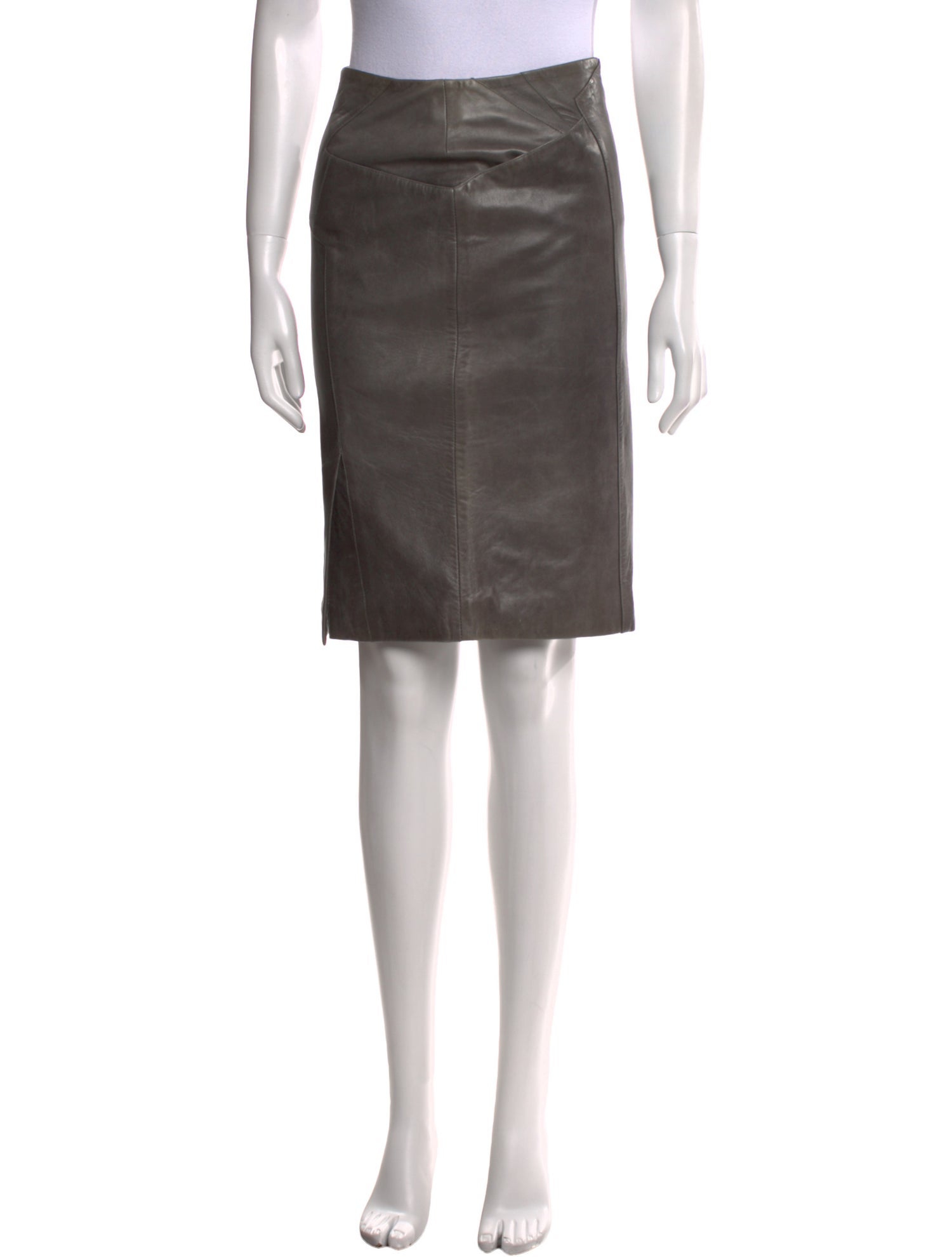 Roland Mouret Leather Knee-Length Skirt