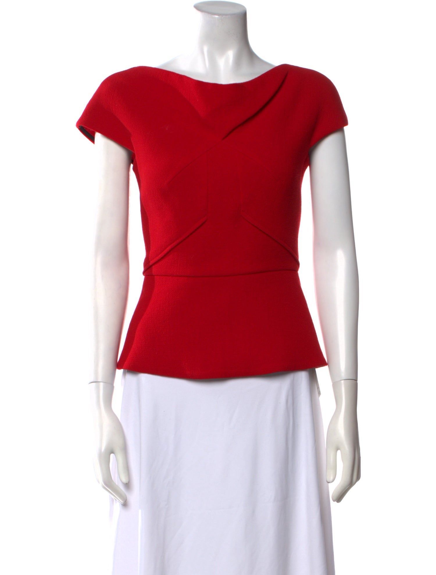 Roland Mouret Wool Bateau Neckline Top