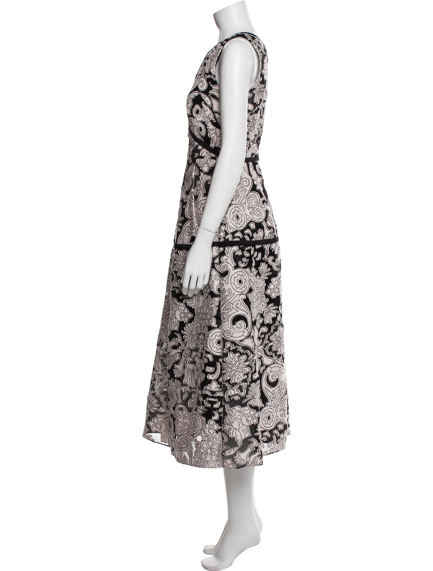 Roland Mouret Printed Long Dress
