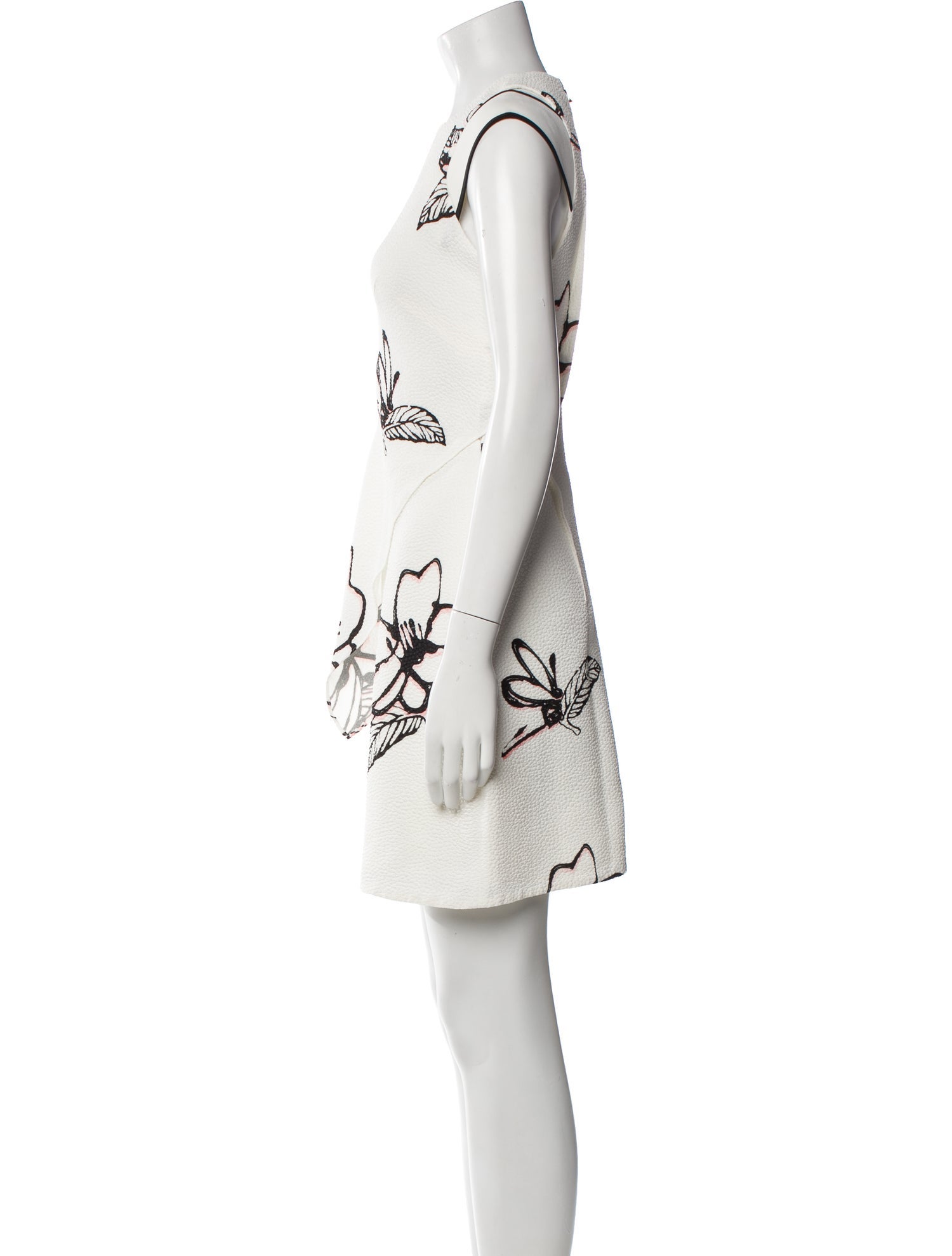 Roland Mouret Floral Print Mini Dress