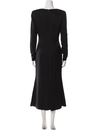 Roland Mouret V-Neck Long Dress