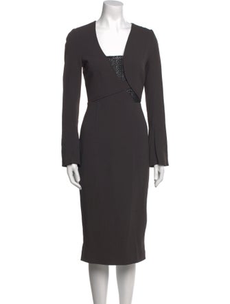 Roland Mouret Square Neckline Midi Length Dress