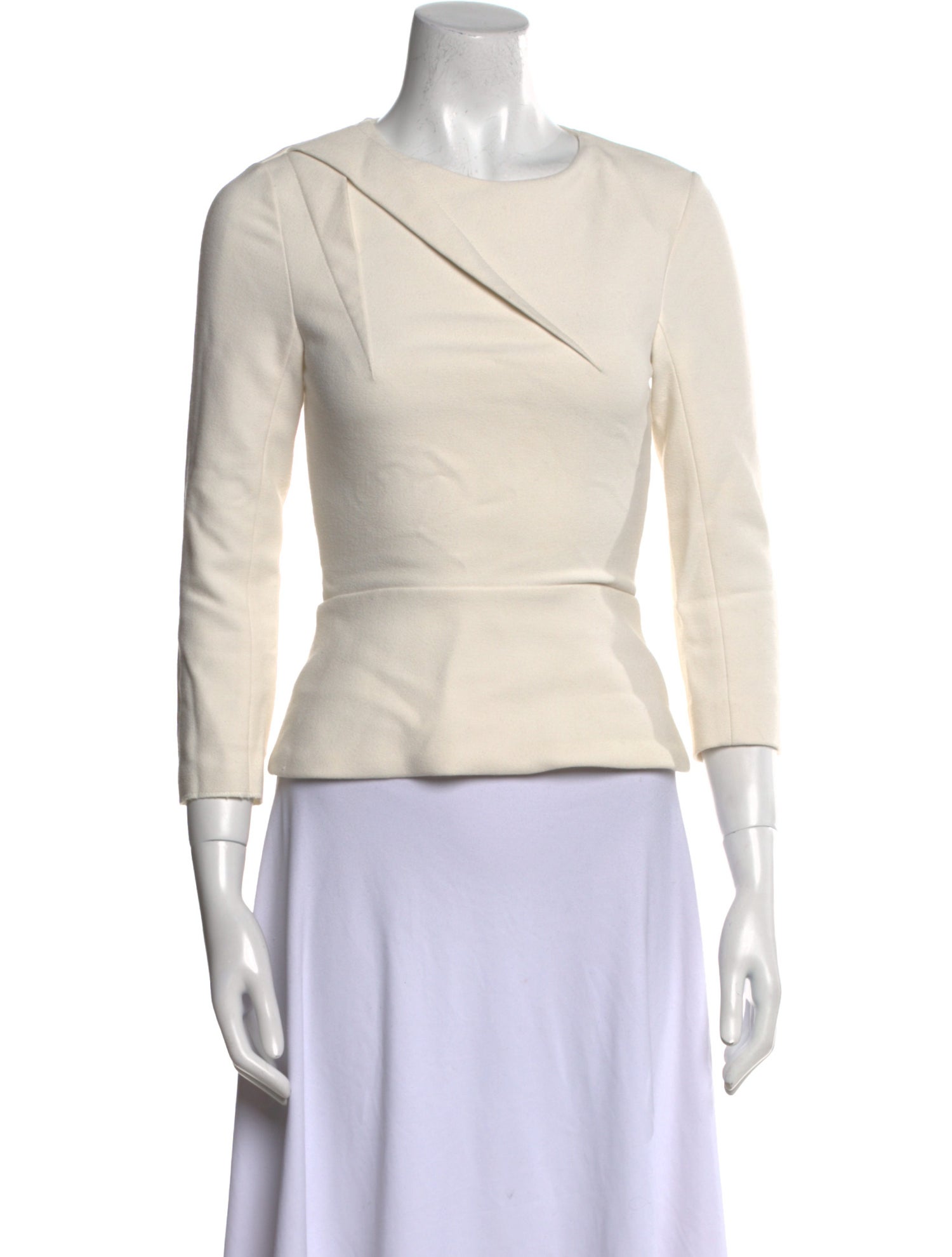 Roland Mouret Crew Neck Three-Quarter Sleeve Top