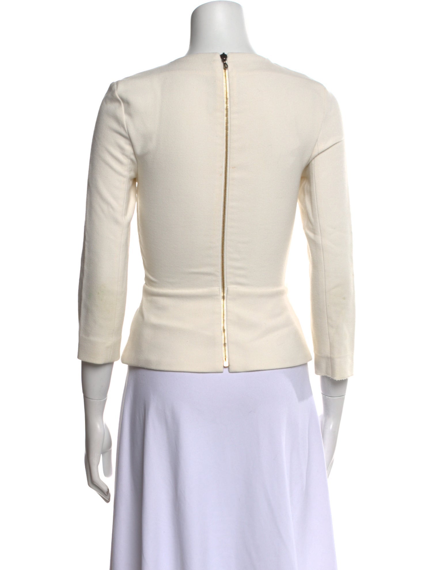 Roland Mouret Crew Neck Three-Quarter Sleeve Top