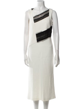 Roland Mouret One-Shoulder Midi Length Dress