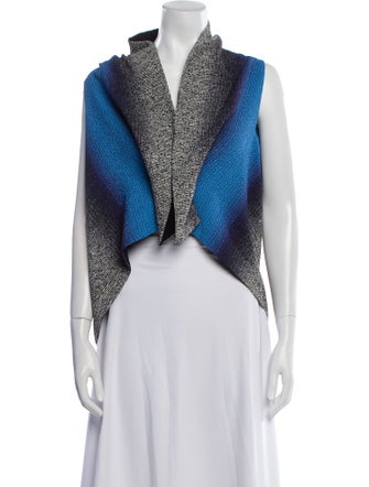 Roland Mouret Printed V-Neck Crop Top