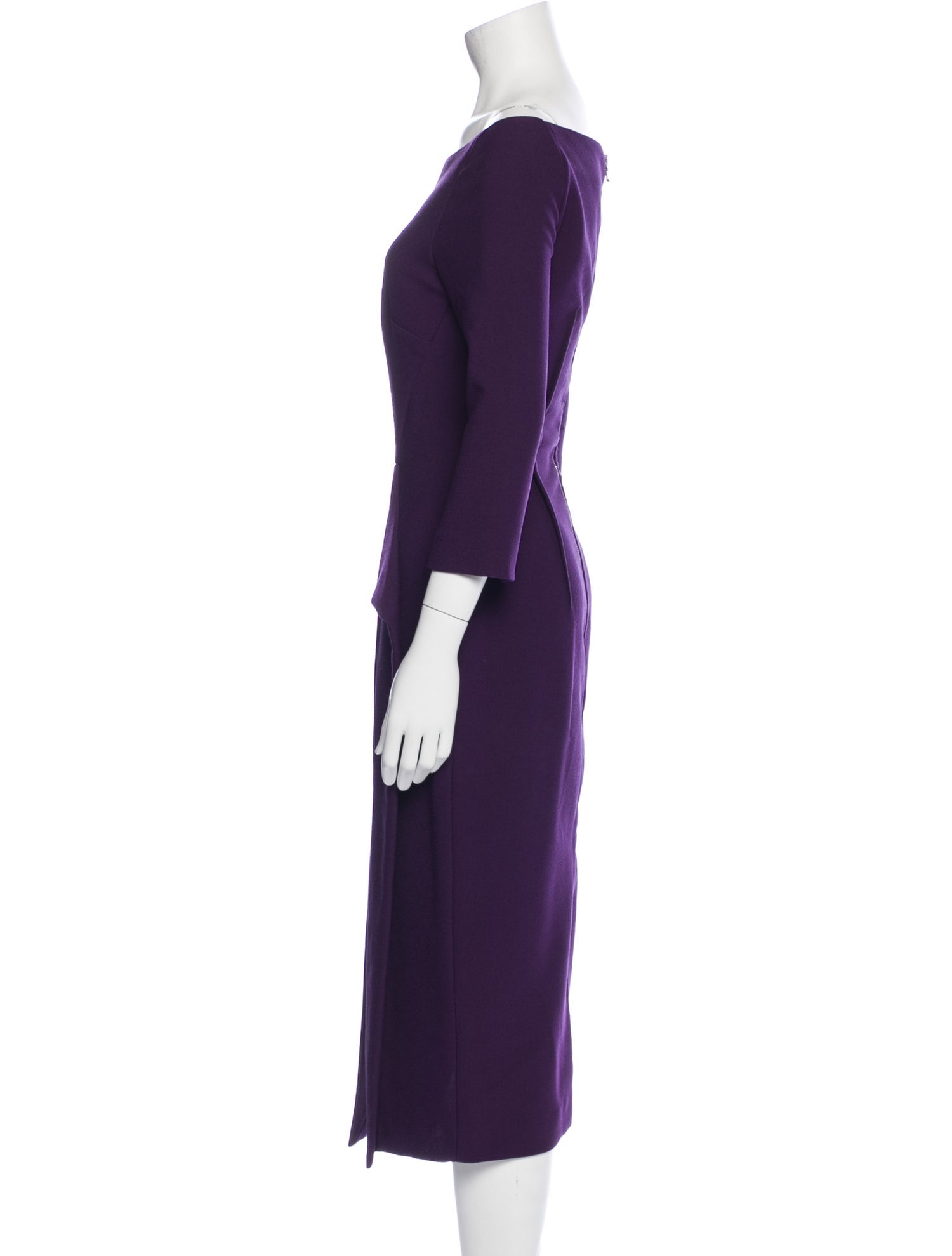Roland Mouret Bateau Neckline Midi Length Dress