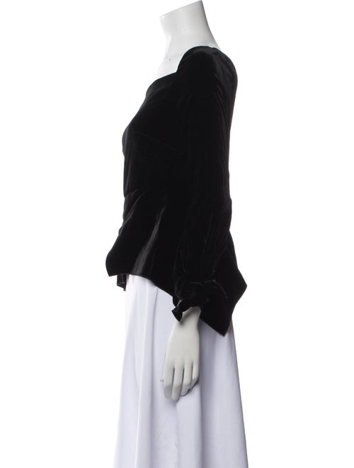 Roland Mouret Velvet Off-The-Shoulder Crop Top