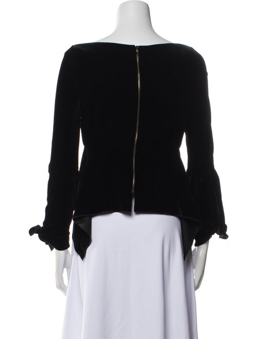 Roland Mouret Velvet Off-The-Shoulder Crop Top