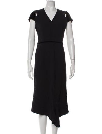Roland Mouret V-Neck Long Dress