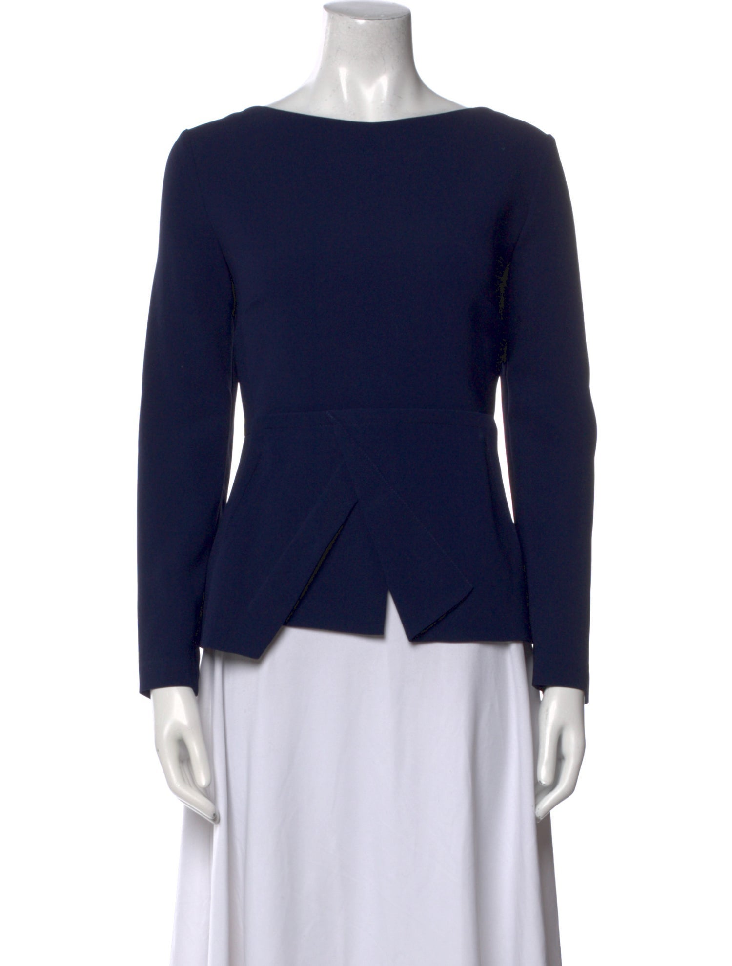 Roland Mouret Bateau Neckline Long Sleeve Top