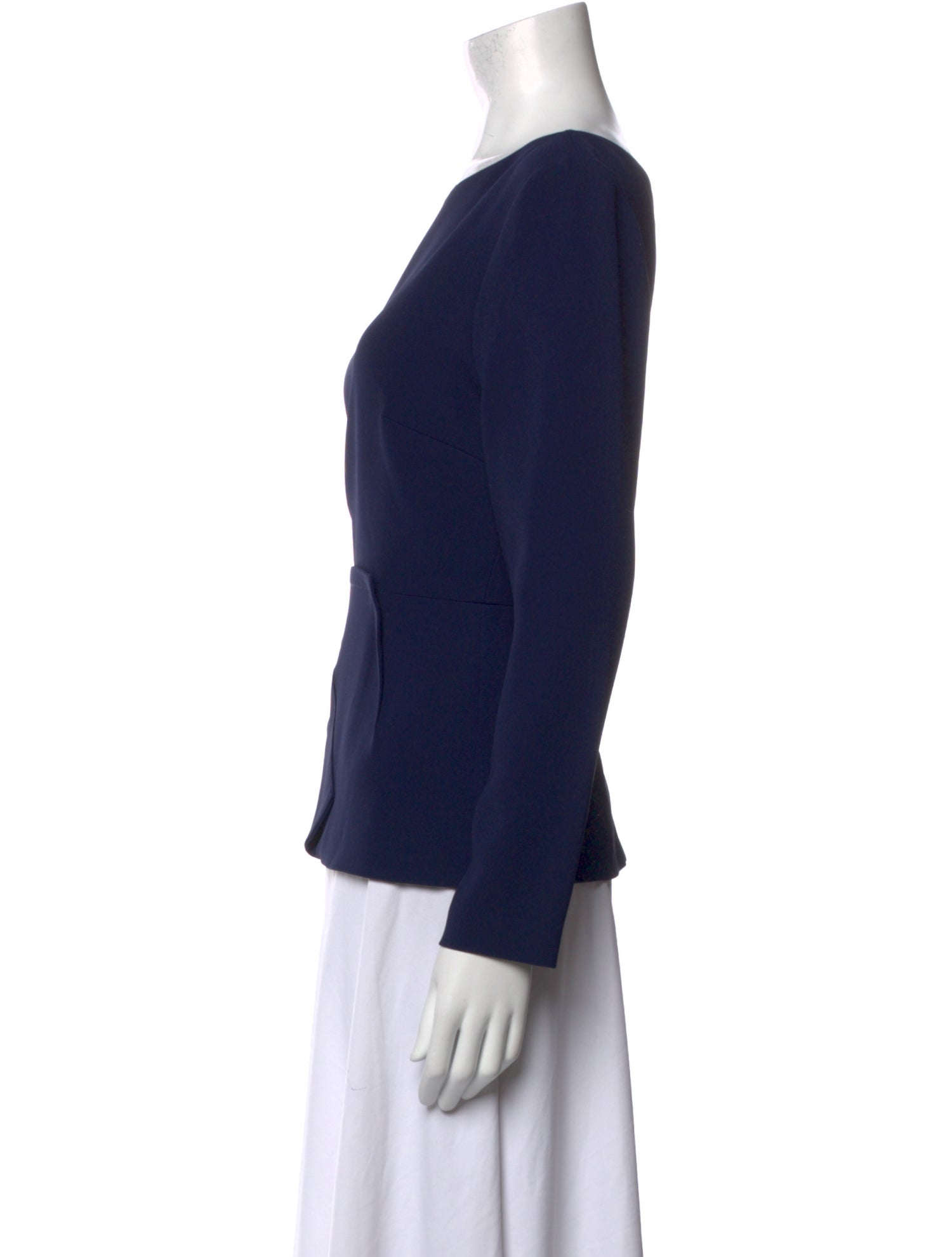 Roland Mouret Bateau Neckline Long Sleeve Top