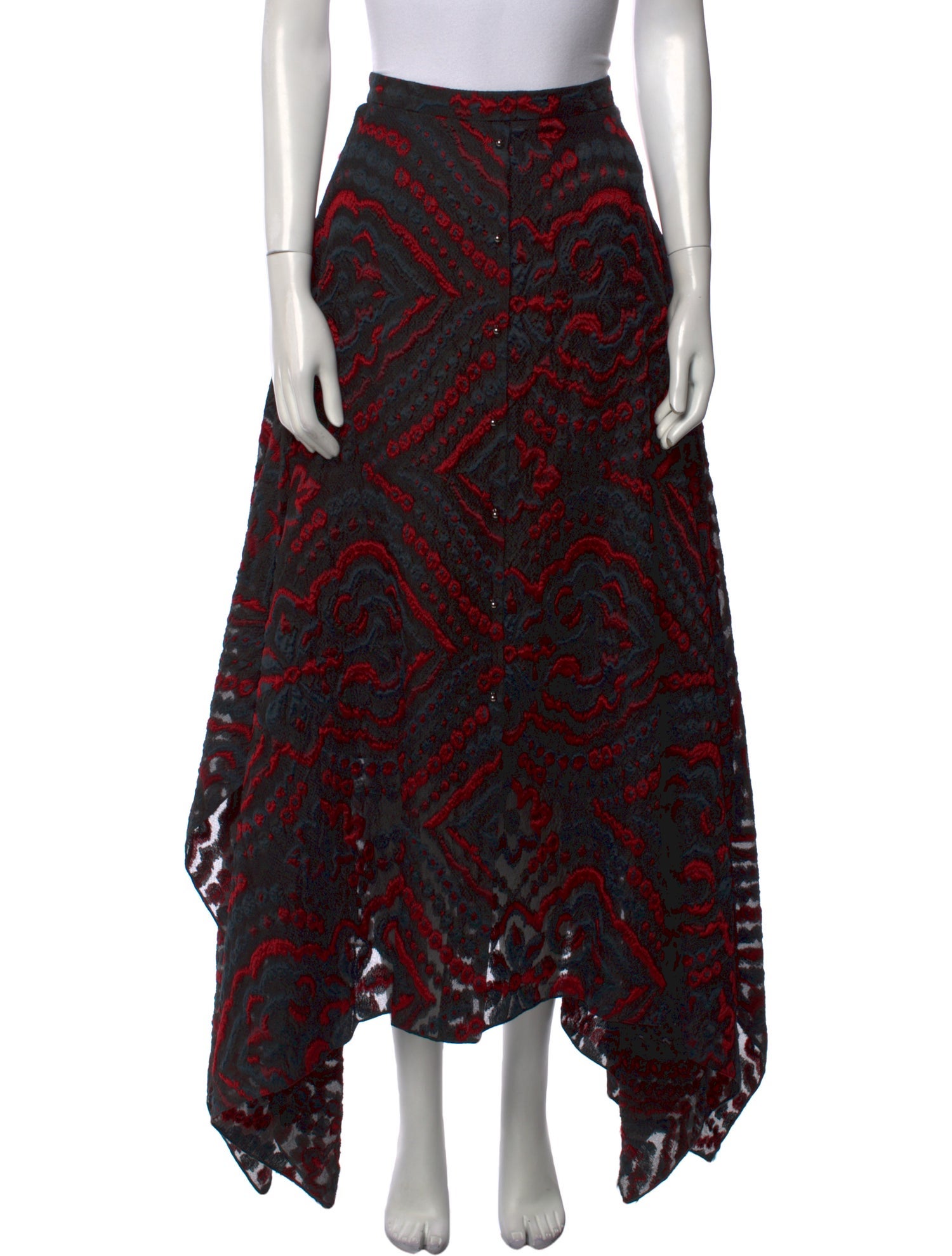 Roland Mouret Printed Long Skirt