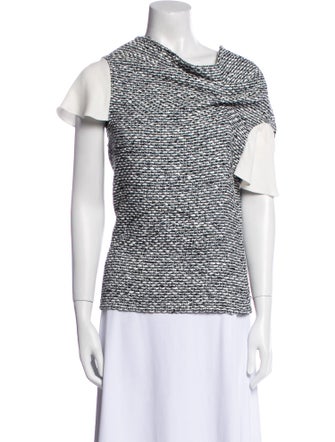 Roland Mouret Cowl Neck Short Sleeve Top