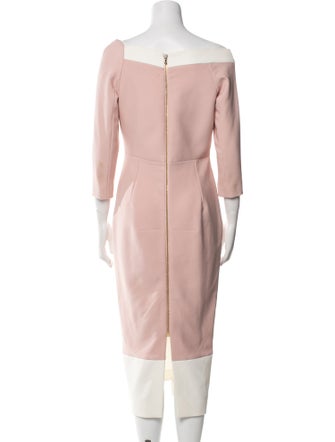 Roland Mouret One-Shoulder Midi Length Dress