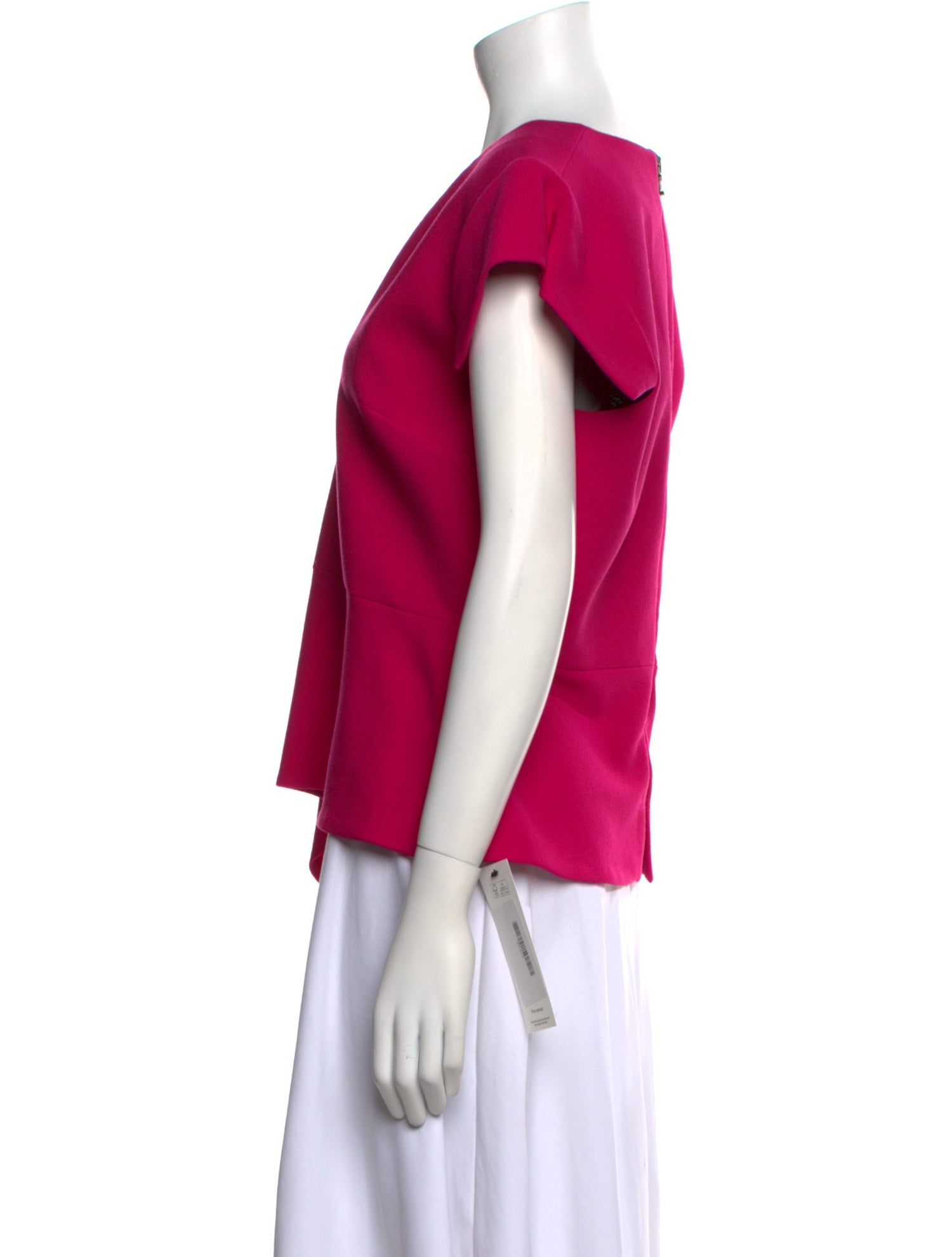 Roland Mouret V-Neck Short Sleeve Blouse