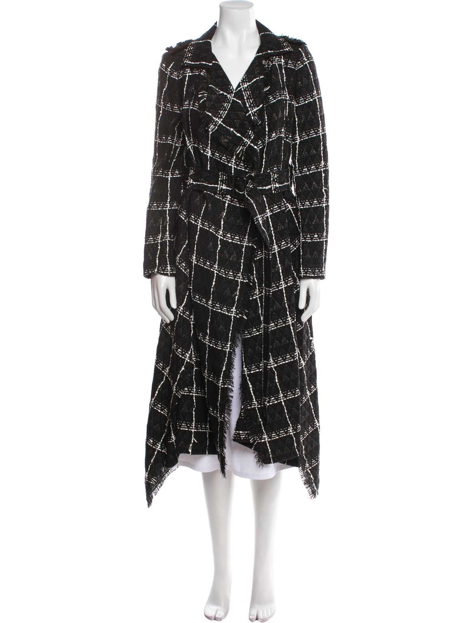 Roland Mouret Plaid Print Coat w/ Tags