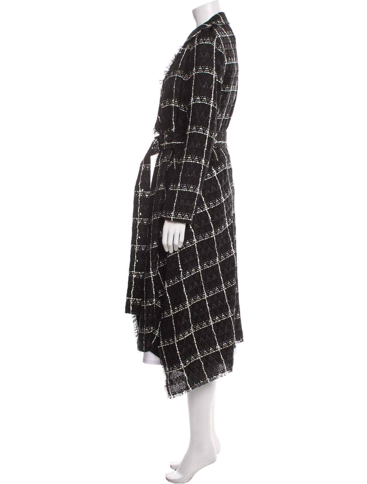 Roland Mouret Plaid Print Coat w/ Tags